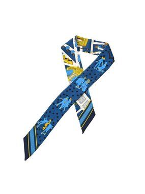 Hermes Scarf Twilly Scarves Blue